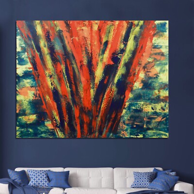 Gerhard Richter inspired, ￼Painting 81  X 62  Extra Large,Abstract,Modern,Color