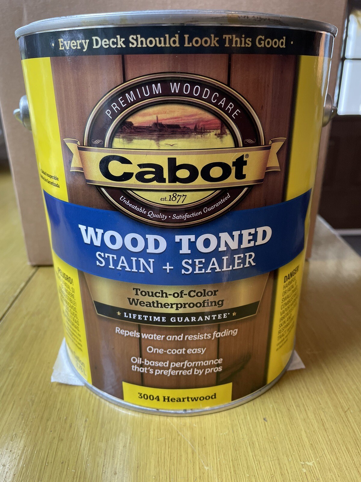 CABOT Wood Toned Stain+Sealer, Exterior Natural Wood Stain, Heartwood1