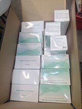 1800 Pc Disposable Face Mask 3 Ply W/Ear Loop NON MEDICAL EXPIRED See Photos