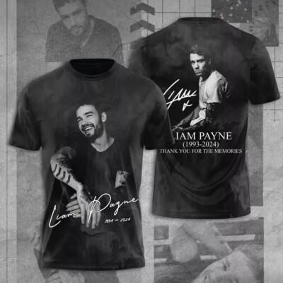 Liam Payne 1993-2024 Thank You For The Memories 3D T-Shirt Hoodie All Size S-5XL