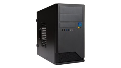 INWIN EM048.CQ450TB3+ EM Series Micro-ATX Mini Tower Chassis (Black)