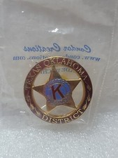 Kiwanis International Texas Oklahoma District Star Badge Sheriff Lapel Pin