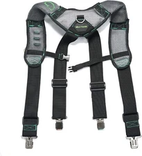 MELOTOUGH Gel Padded Tool Belt Suspenders Construction Work Suspender... 