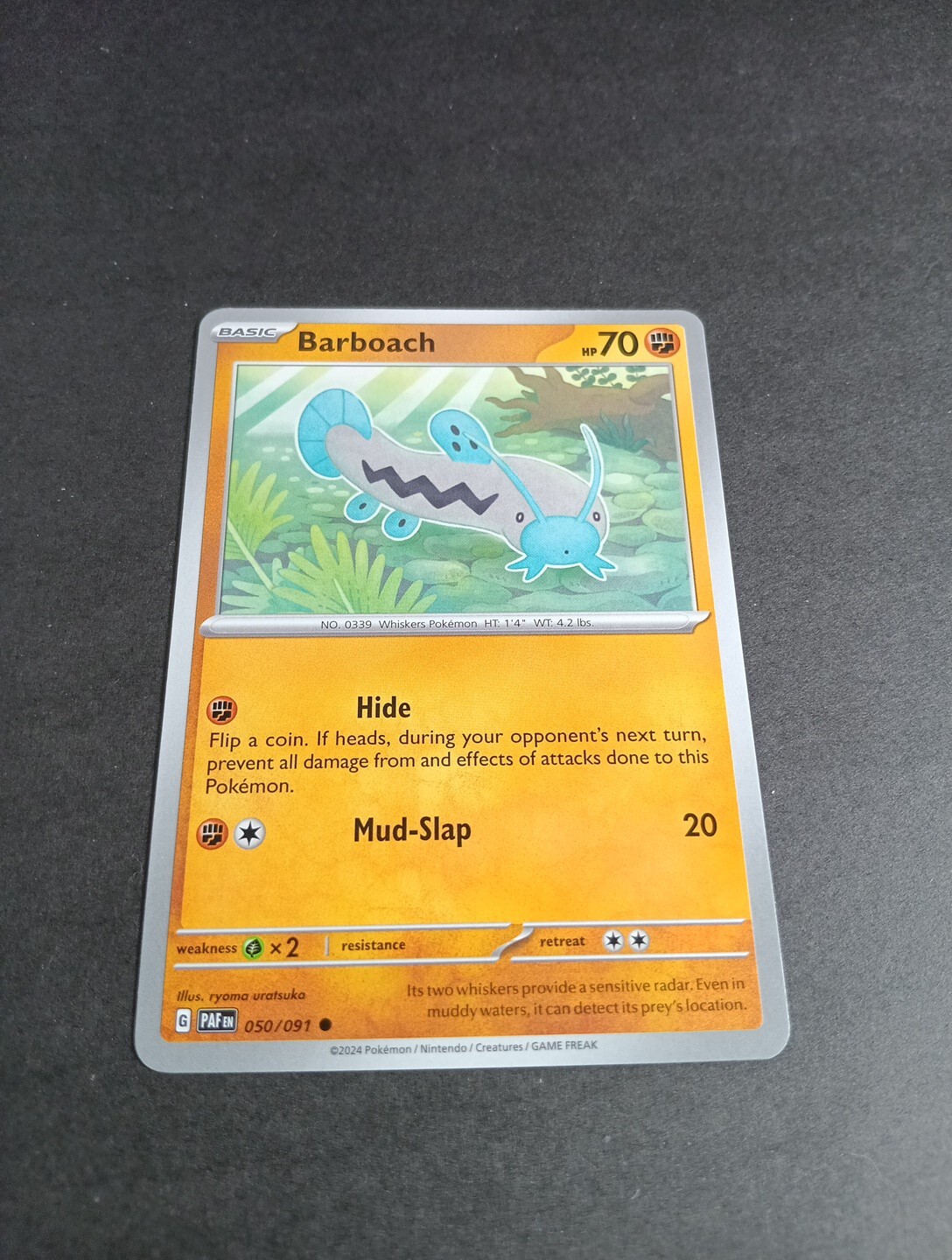 Pokemon Paldean Fates Barboach Common Card 050/091 NM
