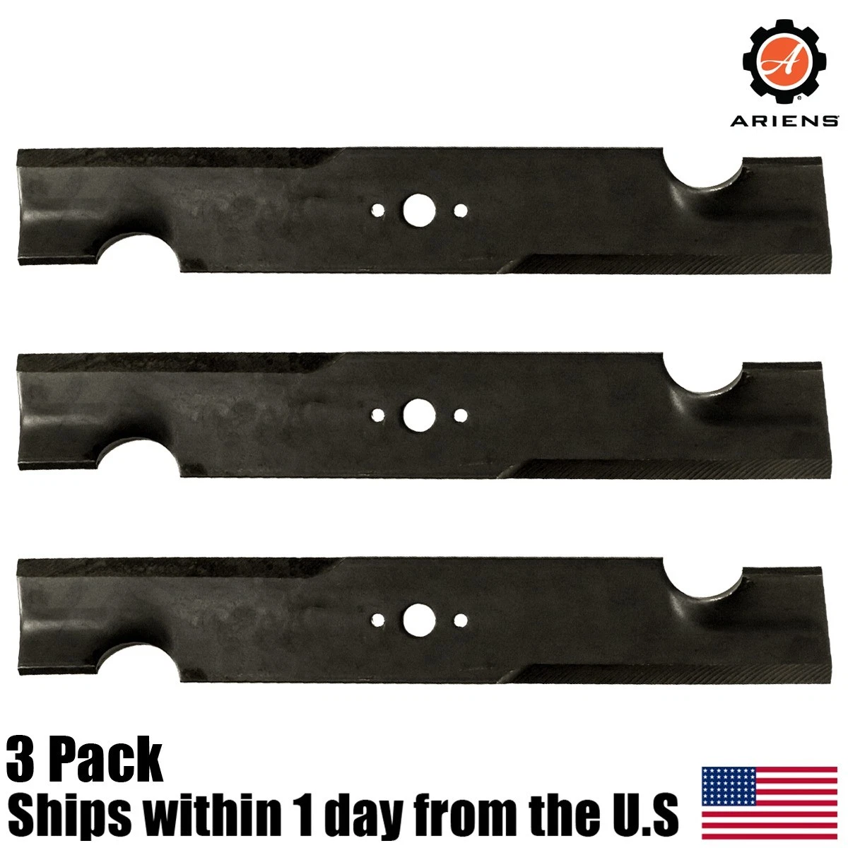 3PK Genuine OEM Ariens Gravely 04919100 Blades 49191 48