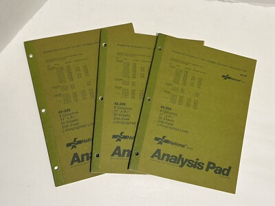National Analysis Pad 6 Column 11'' x 8.5'' 50 Sheet Pad Site Ease Litho Lines