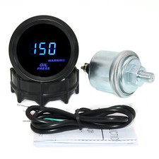 2 52mm Digital Led Electronic Oil Pressure Gaugesensor Meter Kit Universal