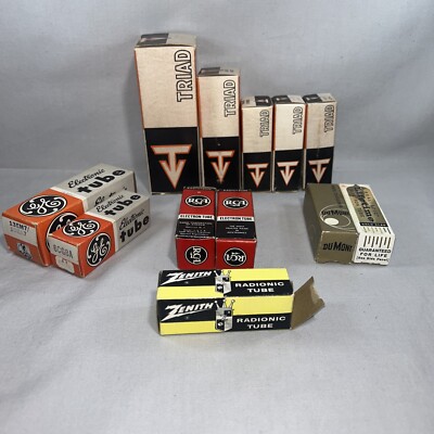 Lot of 12 Assorted Vintage Electronic Tubes