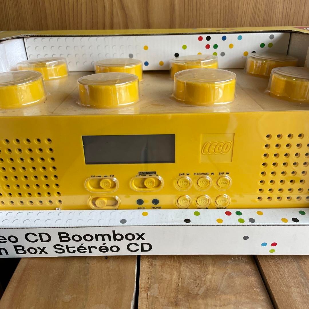 LEGO Brick CD Player AM Radio yellow Boom Box Used JP Y214