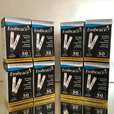 Embrace Blood Glucose Test Strips 400 Count.  EXP02/2027 FREE SHIP