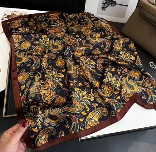 New Large Women’s Imitation Silk Scarves / Scarf Designer Print Head 119 Options - Picture 223 of 229