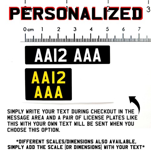 RC 1/10 UK BRITISH Number Plates Scale Sticker GB BRITAIN License Plate Licence - Picture 149 of 191