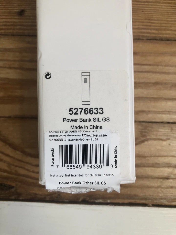 Cargador portátil de iones de litio banco de energía batería externa de cristal de Swarovski Foto 2 de 4