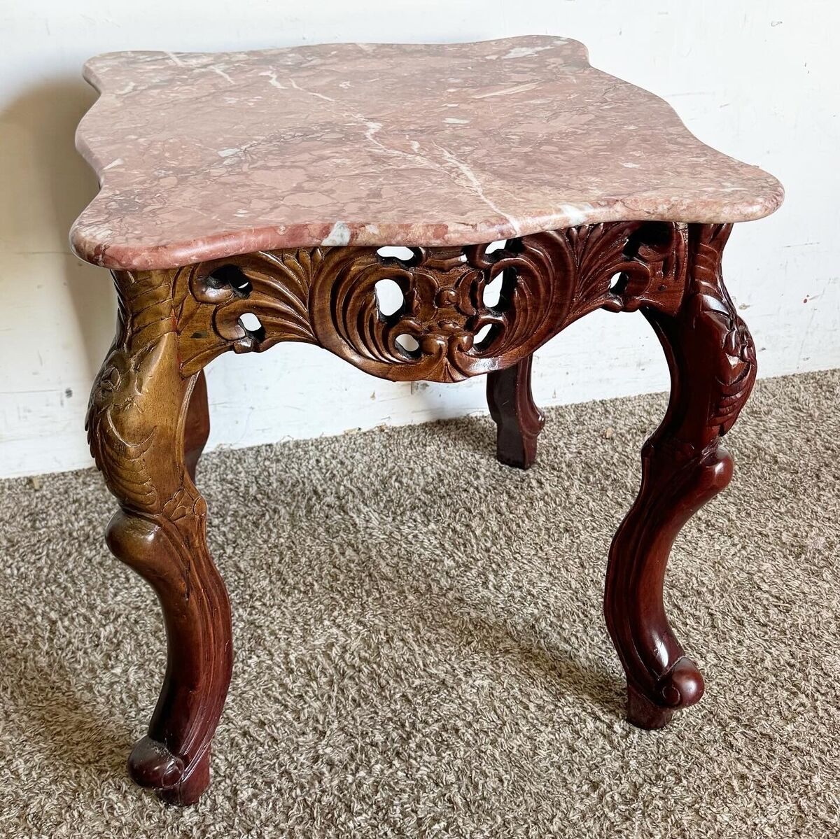 Hand-Carved Marble Table Base Hand-Carved Marble Table Base