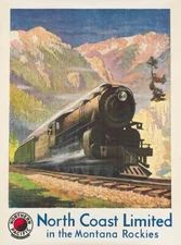 North Pacific Montana  Travel Poster Print  Reproduction Giclee Print 11x17