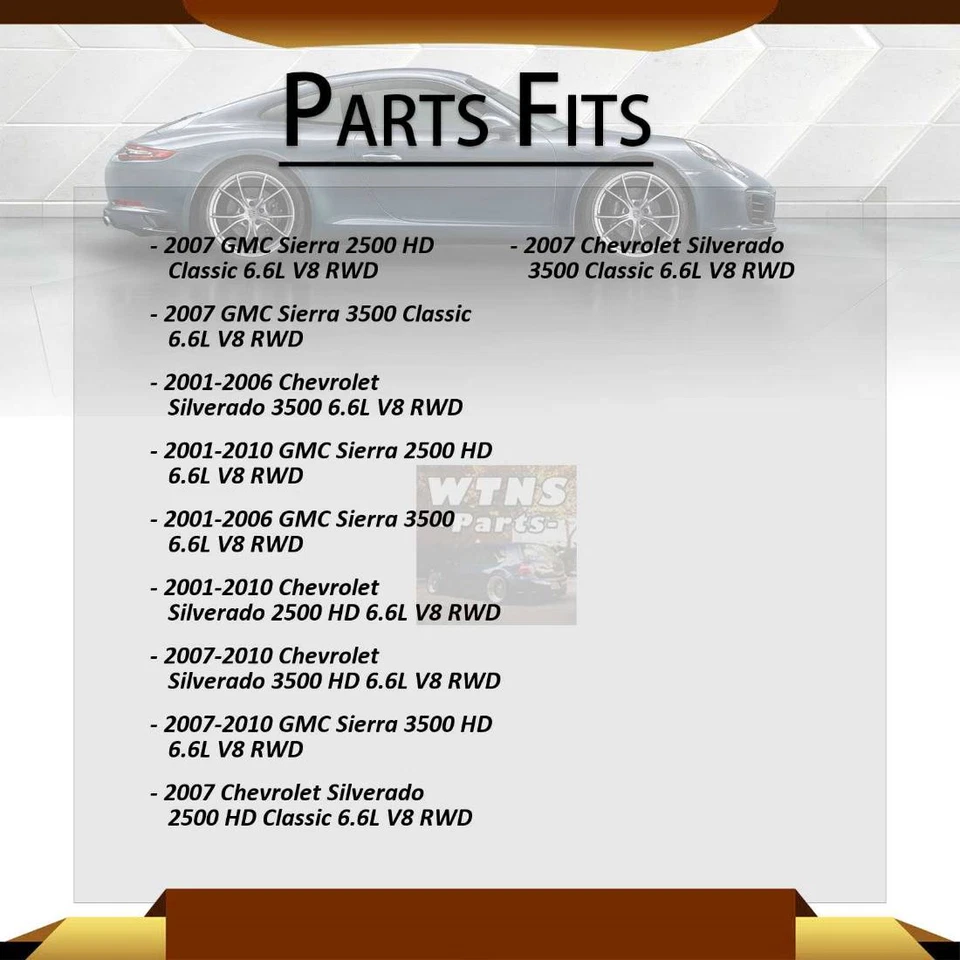 Suportes de motor dianteiro 2x para 2007-2010 Chevrolet Silverado 3500 HD 6.6L RWD - Imagem 2 de 4