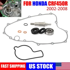 For Honda CRF450R 2002-08 Water Pump Seal Gasket Repair Kit W/ Bearing Shaft US
