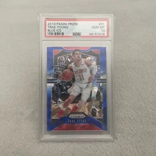 2019 Panini Prizm Blue Ice #31 Trae Young 55/99 PSA 10 GEM MINT Hawks SSP Rare