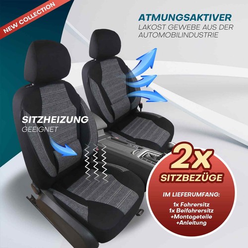 Prime Coprisedili Auto Adatto per Dodge Nitro dal 2006-2011 (Nero) | NUOVO - Foto 3 di 12