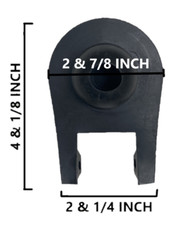 Two Inch Rubber Flapper Valve, Nipple is 1.25 Inches Deep, 9 inch Chain