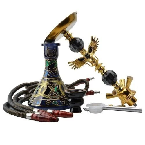 Elegant Fine Large 52cm Shisha Hookah Four Hose Handmade Traditional Gift XMAS - Picture 21 of 55