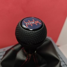 Black Leather Type S Sport Shift Gear Knob For Civic Mkx Mk9 Coupe Rsx Integra R