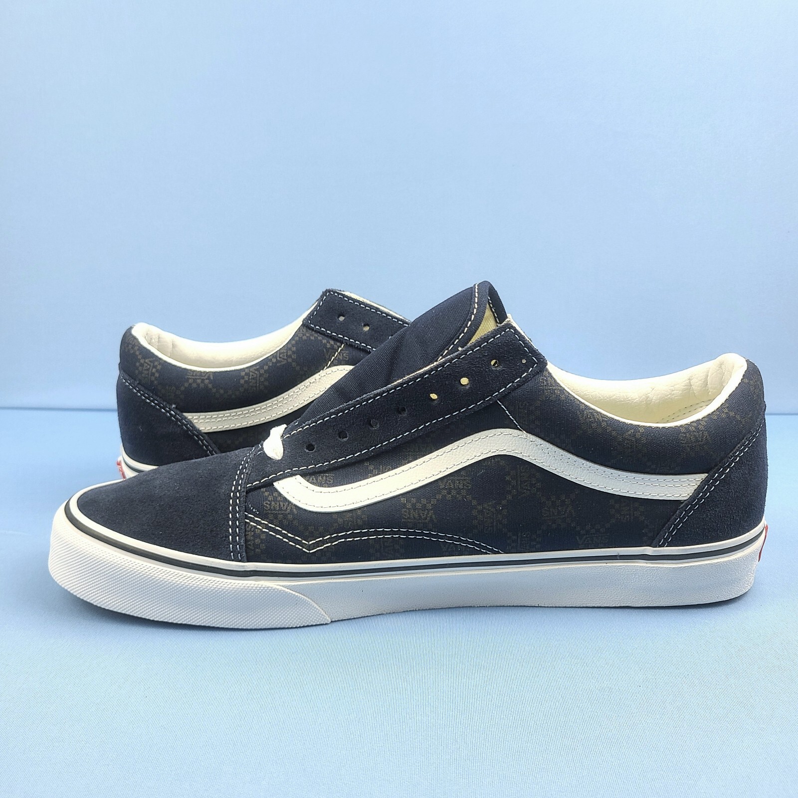 Vans Low Top Sneakers Mens Size 13 Old Skool Parisian Night Monogram Navy Blue