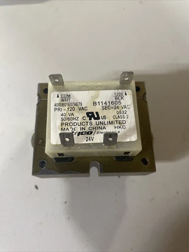 TYCO PRODUCTS UNLIMITED B1141605 4000B01E07AE79 Furnace Transformer USED