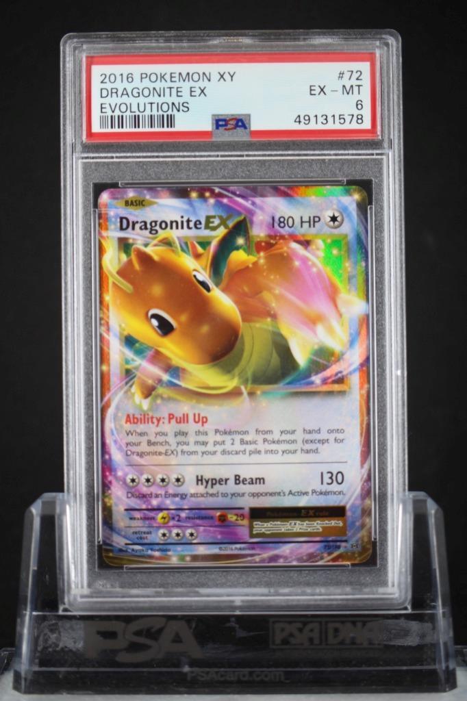 🔥 PSA 6 HOLO DRAGONITE EX 72/108 #72 (XY Evolutions) Pokémon Card