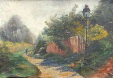 Old Norman School Rouen FRANCE Signed 1931 Oil Counter-Signed On The Back