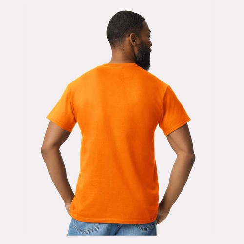 High Visibility Pocket Safety Green & Orange Gildan Short Sleeve T-Shirt Pack 9 - Picture 4 of 6