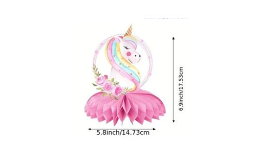 1 x Unicorn Honeycomb Centerpiece Table Decor Birthday Party - Picture 6 of 9