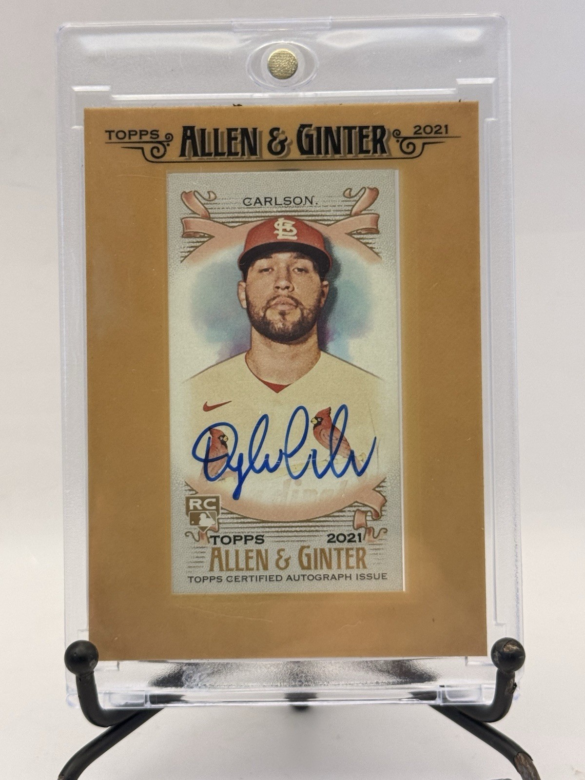 2021 Topps Allen & Ginter Mini Auto #DC Dylan Carlson - Cardinals RC