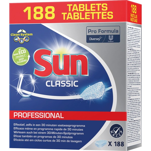 Sun Professional SpüLmaschinentabs Classic, 188 StüCk 1 Bis 32 Stk Spare 18%-image