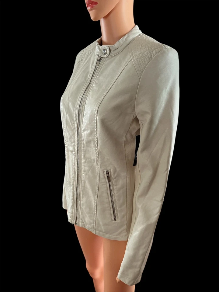 Женская куртка ANA A New Approach из искусственной кожи на молнии с карманами размер S - Изображение 3 из 4