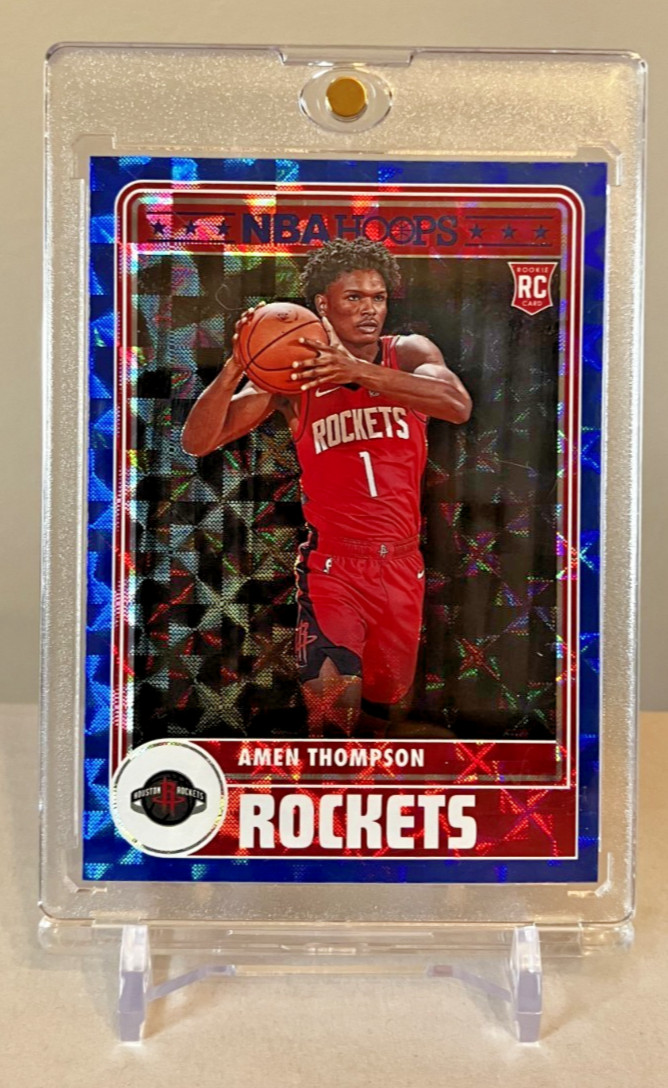 Panini 2023-24 NBA Hoops Amen Thompson #300 Blue Rookie Rockets