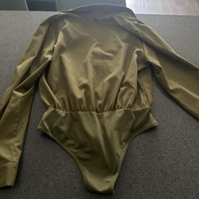 Shein Olive Green Women  s Bodysuit Long Sleeve Size M