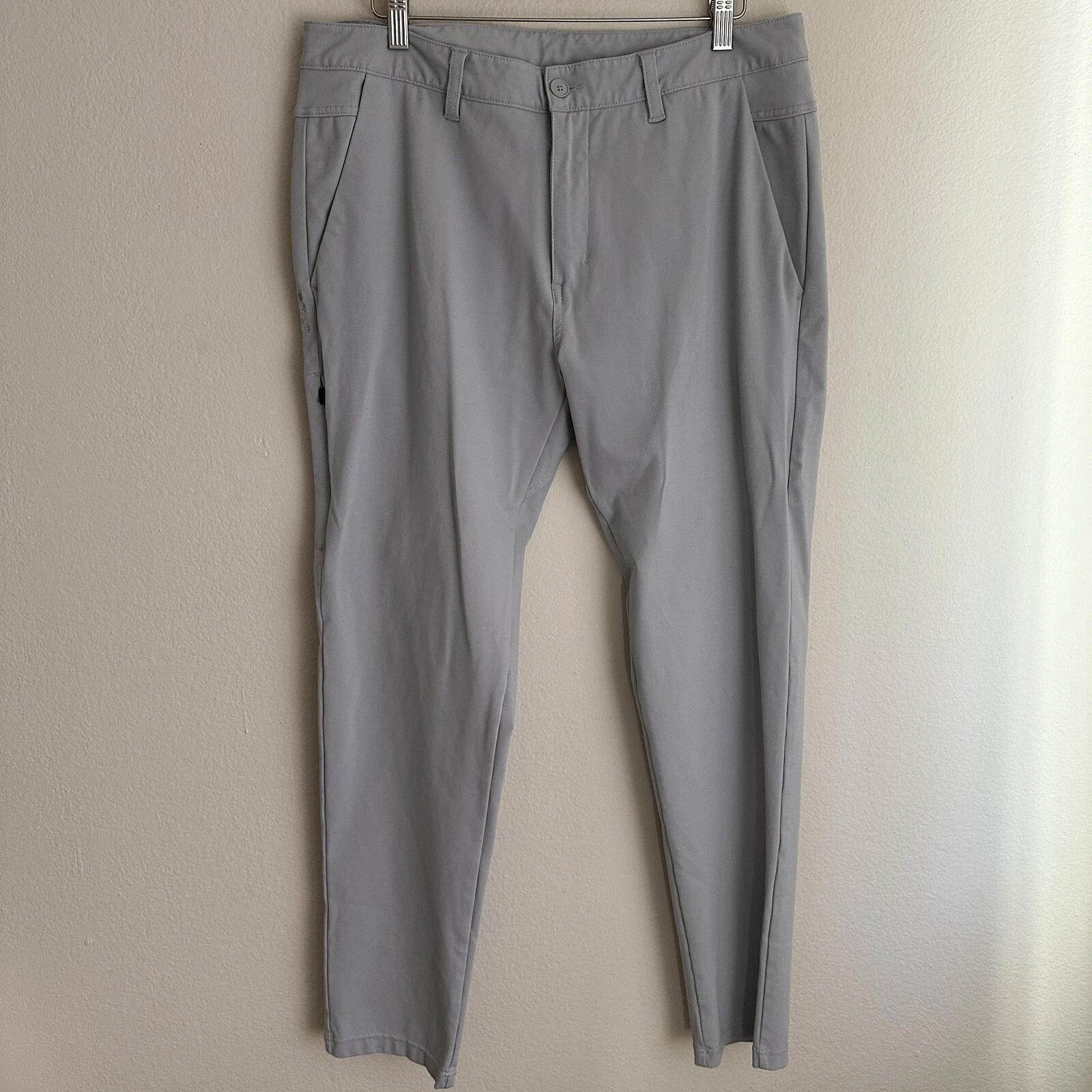 BYLT Everyday Pant 2.0 Mens XL Gray Slim Tapered Tech Stretch Chino Trouser