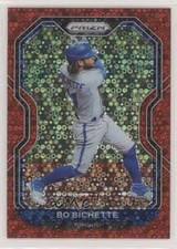2021 Panini Prizm Tier II Red Donut Circle Prizm 48/99 Bo Bichette #158 3c7