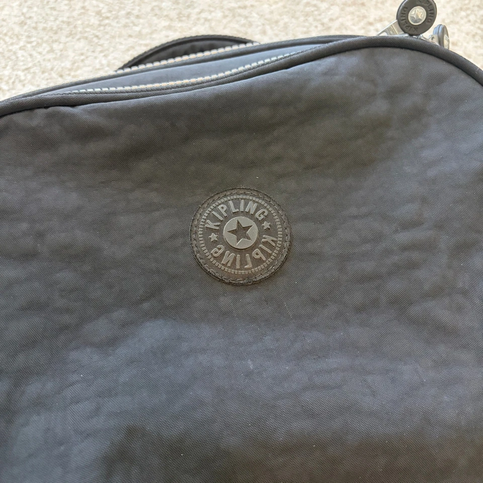 Kipling Carry On Luggage Small Rolling Suitcase Black Nylon Travel - Image 2 of 4