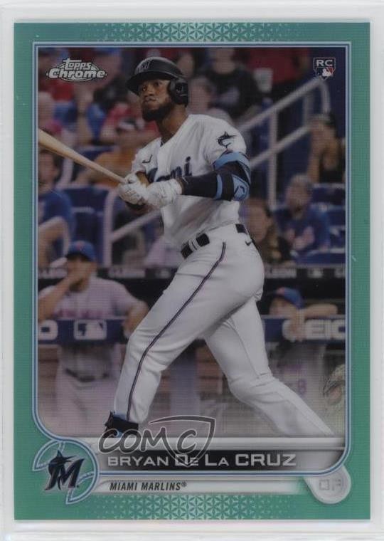 2022 Topps Chrome Aqua Refractor 8/199 Bryan De La Cruz #216 Rookie RC 0c6