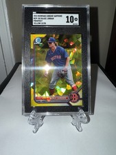 BLAZE JORDAN 2022 Bowman Chrome Sapphire YELLOW GOLD Prospect RC /50 SGC 10