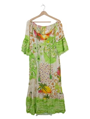 Vanity Fair Robe d'été Femme Vert Bohème Volants Imprimé (EU 38, INT M) - Photo 1/3