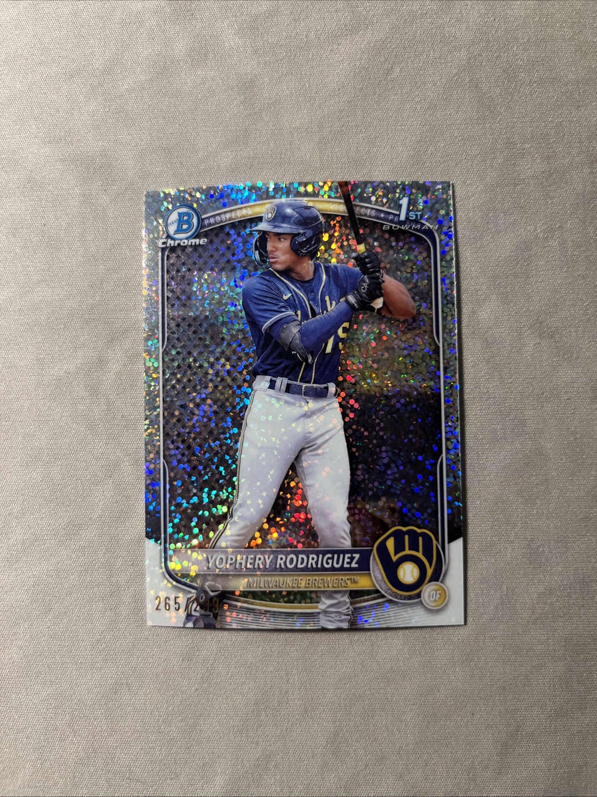 2025 Bowman - Chrome Prospects Yophery Rodriguez #BCP-36 Speckle Refractor /299