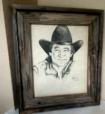 Clint Black Country music star vintage portrait by artist Dale Adkins 13 X 10.5