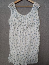 Blue Floral Prairie Lined Midi Dress 3X