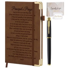 Filten Principal Gifts for Women Men, Prayer Leather Journal Brwon 