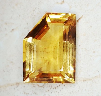Citrine Yellow Natural Fancy Cut 48+ Ct Untreated EGL Certified Loose Gemstone