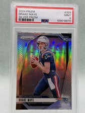 2024 Prizm Drake Maye #329 Silver Prizm RC PSA 9