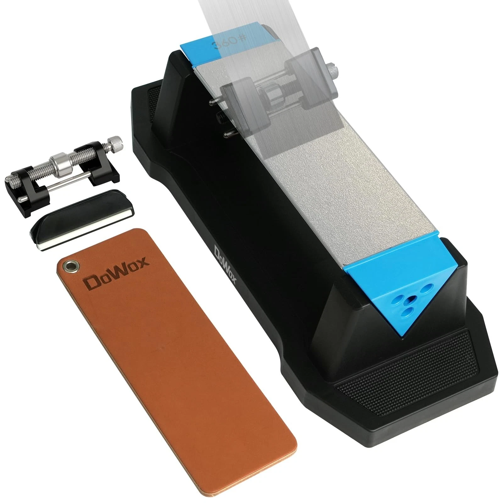 Diamond Knife Sharpener Larger 360/600/1000 Grit Whetstone Kit Honing Guide